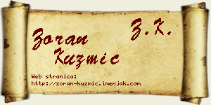 Zoran Kuzmić vizit kartica